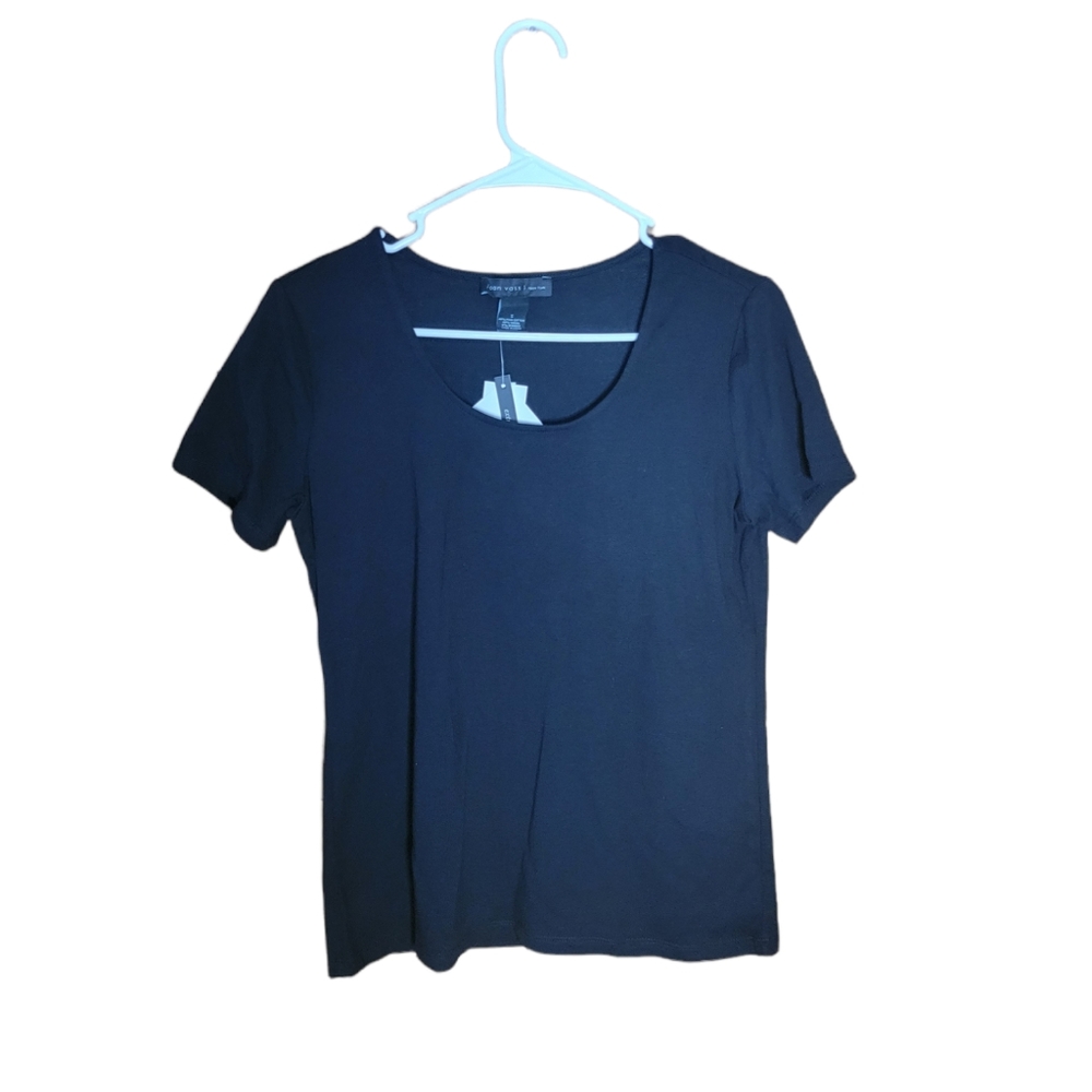 Joan vass black new baby tee shirt lounge soft